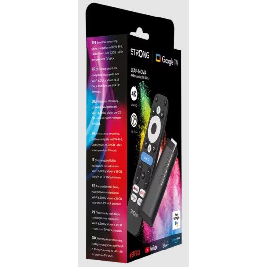 Strong LEAP NOVA connecteur de télévision intelligent HDMI 4K Ultra HD Android Noir