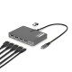 StarTech.com QUAD-USB-DP-ADAPT station d'accueil Avec fil USB 3.2 Gen 1 (3.1 Gen 1) Type-C Gris