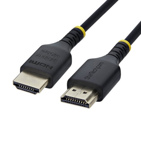 StarTech.com Câble HDMI 2.1 Ultra Haute Vitesse Certifié slim 50 cm (1,6 pi), 8K 60 Hz / 4K 120 Hz, avec HDR10+ / eARC, 48 Gbps, Cordon HDMI 8K Flexible