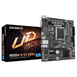 Gigabyte H610M H V3 DDR4 carte mère Intel H610 Express LGA 1700 micro ATX Gigabyte H610M H V3 DDR4 carte mère Intel H610 Express LGA 1700 micro ATX
