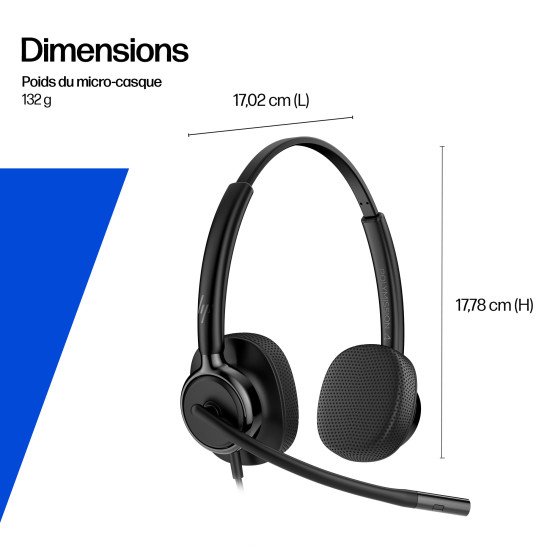HP Poly Micro-casque filaire USB binaural Mission 425 (en vrac)