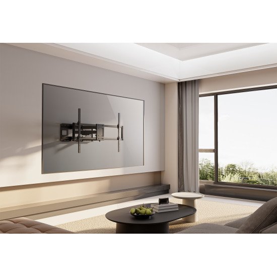 Manhattan Support mural pour TV/moniteurs (Bras articulé), écrans 37" à 120", Compatibilité VESA : de 200x200 à 900x600 mm (vérifiez les dimensions des quatre trous de fixation à l'arrière), charge max. 120 kg, noir