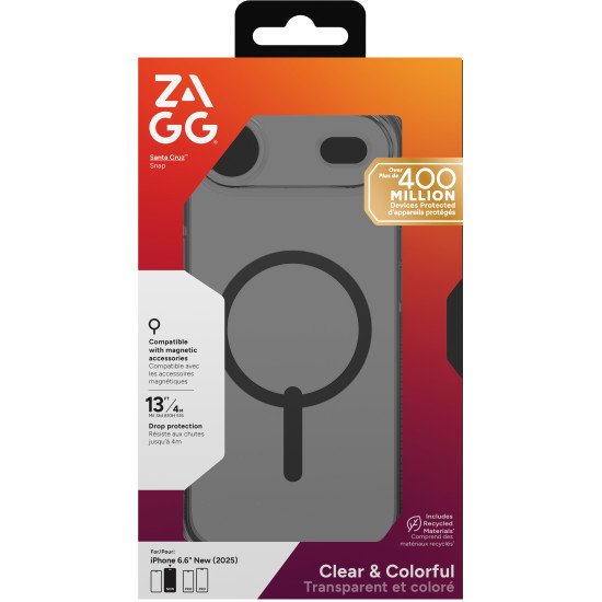 ZAGG Santa Cruz Snap coque de protection pour téléphones portables 16,5 cm (6.5") Housse Noir ZAGG Santa Cruz Snap coque de protection pour téléphones portables 16,5 cm (6.5") Housse Noir