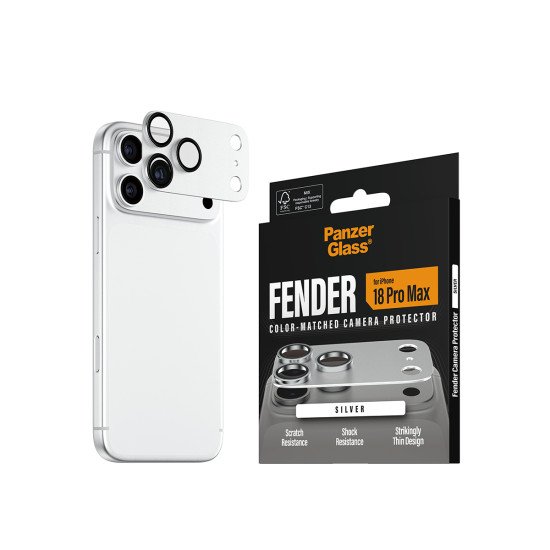 PanzerGlass ® Fender Camera Protector Silver iPhone 2026 Pro Max Protection d'écran transparent 1 pièce(s)