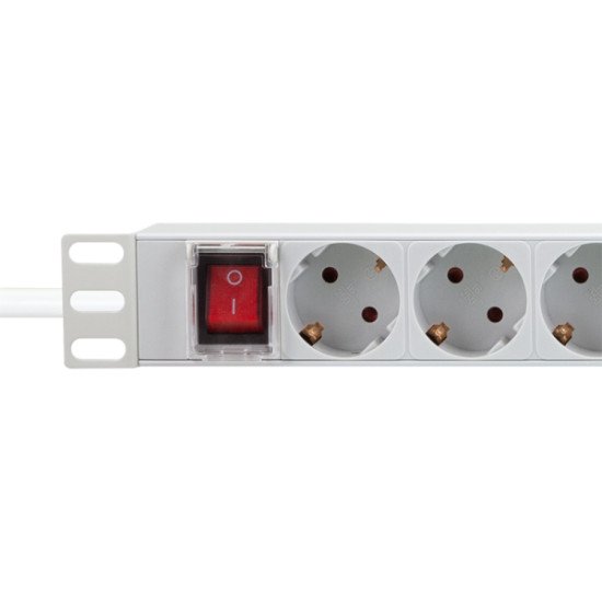 LogiLink PDU9C04 protection surtension Gris clair 9 sortie(s) CA 230 V 2 m