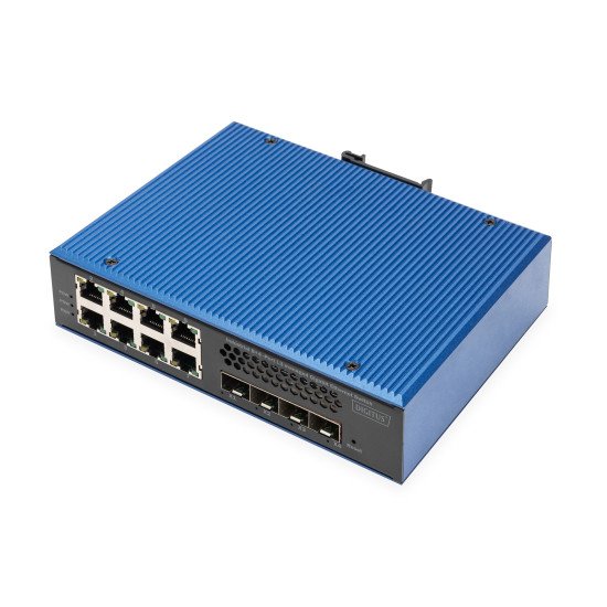 Digitus Switch Gigabit Ethernet industriel 8 + 4 ports 10G en liaison montante L3 administrable