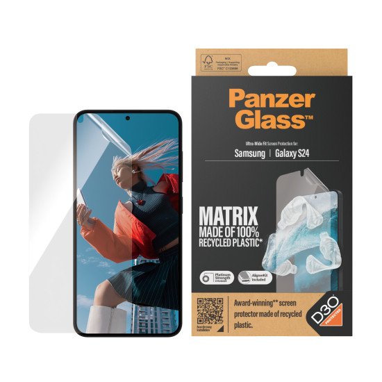 PanzerGlass Ultra Wide Fit D3O PET-Folie Protection d'écran transparent Samsung 1 pièce(s)