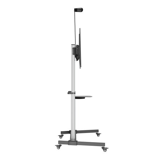 Manhattan Support sur roulettes pour TV/moniteurs, écrans 37" à 100", Compatibilité VESA : de 200x200 à 1000x600 mm (vérifiez les dimensions des quatre trous de fixation à l'arrière), charge max. 80 kg, hauteur réglable 1200–1600 mm