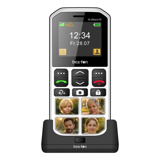Beafon SL290pro LTE (4G) 5,08 cm (2") Noir, Blanc Téléphone pour seniors