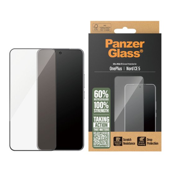 PanzerGlass ® Screen Protector OnePlus Nord CE 5 | Ultra-Wide Fit Protection d'écran transparent 1 pièce(s)