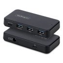StarTech.com Hub USB-C et USB-A à 4 Ports, 5 Gbps, Auto-Alimenté, Câble Hôte USB-C et USB-A 2 en 1, 1 Port USB-C et 3 Ports USB-A (1x BC 1.2), Adaptateur Secteur 36W Inclus