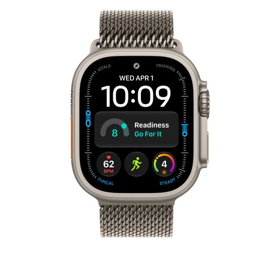 Apple Bracelet Milanais en titane naturel 49 mm - Medium