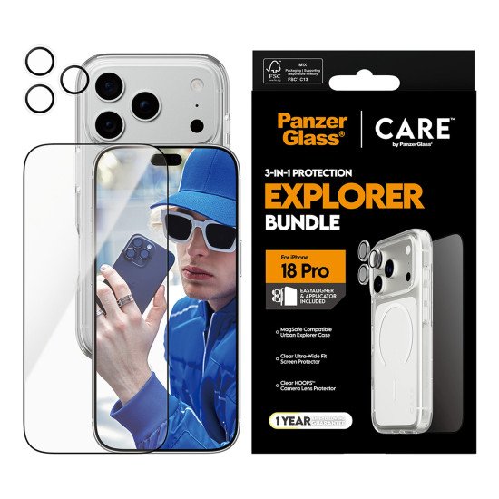 PanzerGlass CR74530 écran et protection arrière de téléphones portables Protecteur de dos/écran Apple 3 pièce(s)