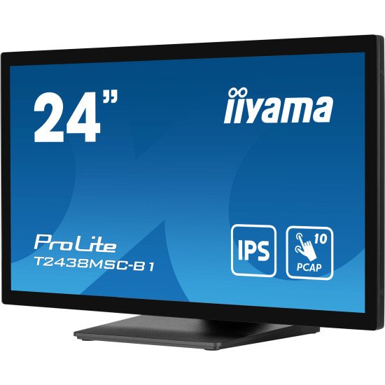 iiyama ProLite écran PC 60,5 cm (23.8") 1920 x 1080 pixels Full HD LED Écran tactile Noir