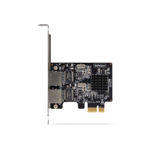 StarTech.com Carte Réseau PCIe Gigabit à 2 Ports, Carte NIC PCI Express 10/100/1000Mbps, Double Realtek RTL8111H, Fonctionne avec Windows et Linux, Conforme TAA StarTech.com Carte Réseau PCIe Gigabit à 2 Ports, Carte NIC PCI Express 10/100/1000Mbps, Double Realtek RTL8111H, Fonctionne avec Windows et Linux, Conforme TAA
