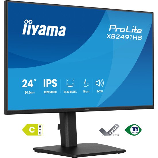 iiyama ProLite XB2491HS-B1 écran PC 60,5 cm (23.8") 1920 x 1080 pixels Full HD LCD Noir