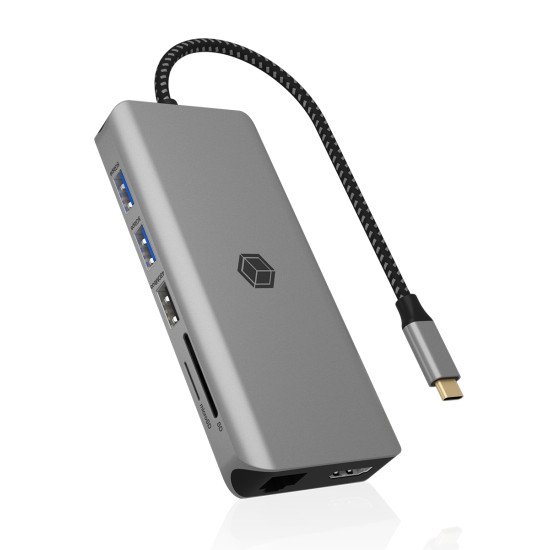 ICY BOX IB-DK4061-CPD Avec fil USB 3.2 Gen 1 (3.1 Gen 1) Type-C Gris ICY BOX IB-DK4061-CPD Avec fil USB 3.2 Gen 1 (3.1 Gen 1) Type-C Gris