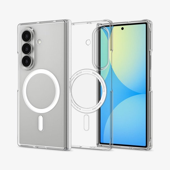 Spigen Air Skin Zero (Mag Fit) coque de protection pour téléphones portables 20,3 cm (8") Housse Transparent, Blanc