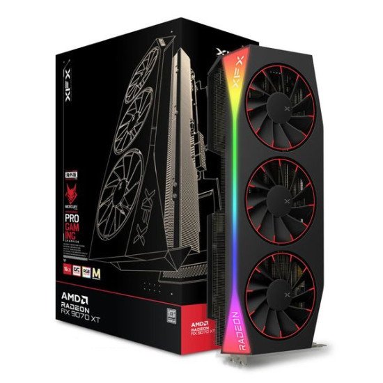 XFX Mercury Radeon RX 9070 XT OC Magnetic Air Edition RGB AMD 16 Go GDDR6 XFX Mercury Radeon RX 9070 XT OC Magnetic Air Edition RGB AMD 16 Go GDDR6