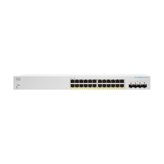 Cisco CBS220-24P-4G Géré L2 Gigabit Ethernet (10/100/1000) Connexion Ethernet POE 1U Blanc Cisco CBS220-24P-4G Géré L2 Gigabit Ethernet (10/100/1000) Connexion Ethernet POE 1U Blanc