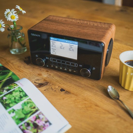 Albrecht DR 866 Portable Numérique Noir, Bois