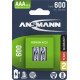 Ansmann 1311-0022 pile domestique Batterie rechargeable AAA Hybrides nickel-métal (NiMH)