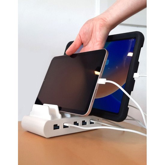 Compulocks 5 Ports USB Charging Dock Station Smartphone, Tablette Blanc Secteur Intérieure