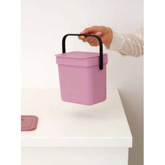 Brabantia Sort & Go 3 L Rectangulaire Plastique recyclé Rose