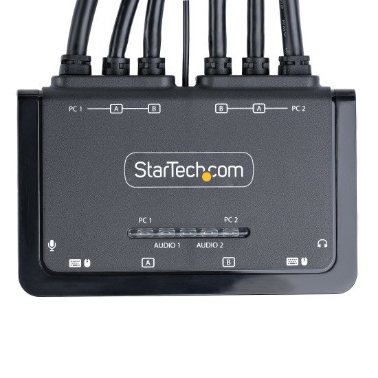 StarTech.com C2-DD46-UA2-CBL-KVM commutateur écran, clavier et souris Noir