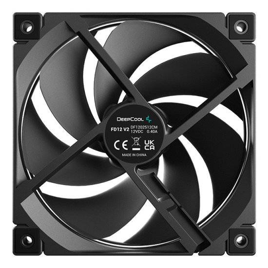 DeepCool FD12 V2 Boitier PC Ventilateur 12 cm Noir 4 pièce(s)