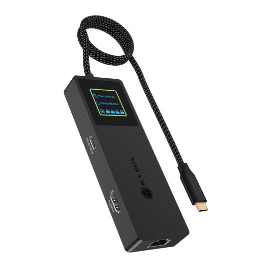 ICY BOX Spade Dock 4038 Avec fil USB 3.2 Gen 2 (3.1 Gen 2) Type-C Noir