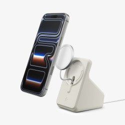 Spigen Magsafe Charger Stand (Mag Fit) Smartphone Beige USB Recharge sans fil Intérieure