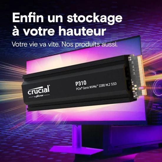 Crucial P310 2 To M.2 PCI Express 4.0 NVMe Crucial P310 2 To M.2 PCI Express 4.0 NVMe