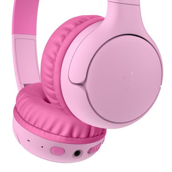 Belkin AUD012HQPKCS casque Avec fil &sans fil Arceau Musique Bluetooth Rose
