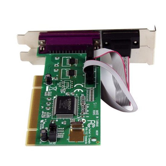 StarTech.com Carte PCI avec 2 Ports RS232 et 1 Port Parallèle - Adaptateur Série - UART 16550