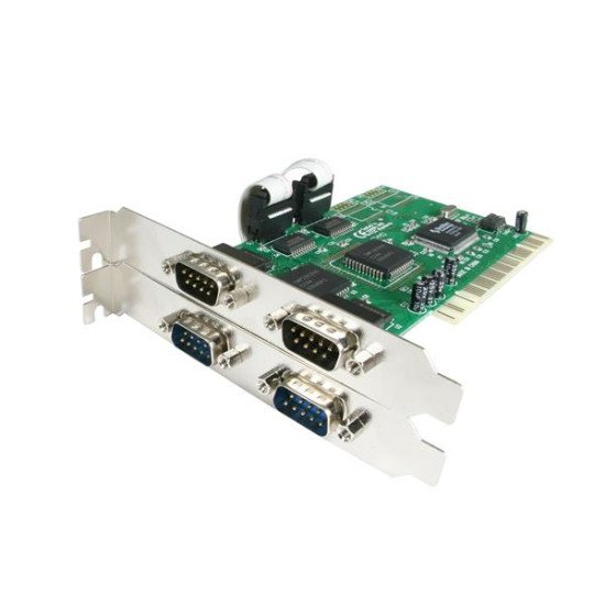 StarTech.com Carte PCI avec 4 Ports DB-9 RS232 - Adaptateur Série - UART 16550