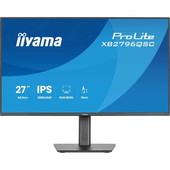 iiyama ProLite XB2796QSC-B1 écran PC 68,6 cm (27") 2560 x 1440 pixels Quad HD LED Noir