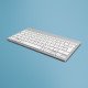 R-Go Tools Clavier ergonomique R-Go Compact Break, clavier compact avec logiciel de pause,QWERTZ (DE), Bluetooth, blanc