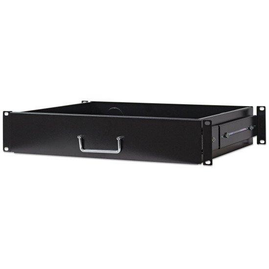 Intellinet Étagère tiroir 19", 2U, profondeur 350 mm, charge max. 30 kg, noire, garantie trois ans