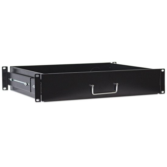 Intellinet Étagère tiroir 19", 2U, profondeur 350 mm, charge max. 30 kg, noire, garantie trois ans