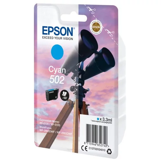 Epson Singlepack Cyan 502 Ink Epson Singlepack Cyan 502 Ink