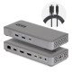 StarTech.com Station d'Accueil USB4, Double Sortie 4K Sans Pilote pour macOS et Windows, Station d'Accueil USB-C Universelle avec Chargeur d'Ordinateur Portable de 100W et 2,5GbE
