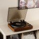 Lenco LBTA-165WD Tourne-disque entraîné par courroie Noir, Bois Automatique