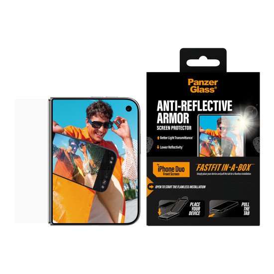 PanzerGlass ® Anti-reflective Armor Front Screen Protector iPhone Duo | FRAME FIT w. FASTFIT IN-A-BOX Protection d'écran transparent 1 pièce(s)