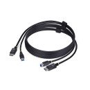 StarTech.com Câble KVM DisplayPort de 1,8m et USB 5Gbps, 4K 60Hz, Câble Combo DP 1.2 et USB pour Commutateurs/Switchs KVM StarTech.com Câble KVM DisplayPort de 1,8m et USB 5Gbps, 4K 60Hz, Câble Combo DP 1.2 et USB pour Commutateurs/Switchs KVM