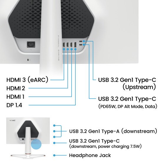 BenQ EX271U écran PC 68,6 cm (27") 3840 x 2160 pixels 4K Ultra HD LED Noir, Blanc