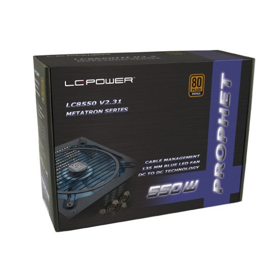 LC-Power LC8550 V2.31 Prophet unité d'alimentation d'énergie 550 W 20+4 pin ATX ATX Noir