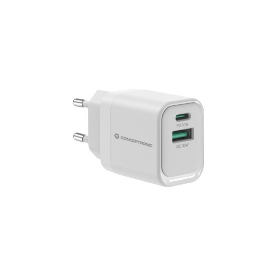 Conceptronic ALTHEA19W33 chargeur d'appareils mobiles Universel Blanc Secteur Charge rapide Intérieure Conceptronic ALTHEA19W33 chargeur d'appareils mobiles Universel Blanc Secteur Charge rapide Intérieure