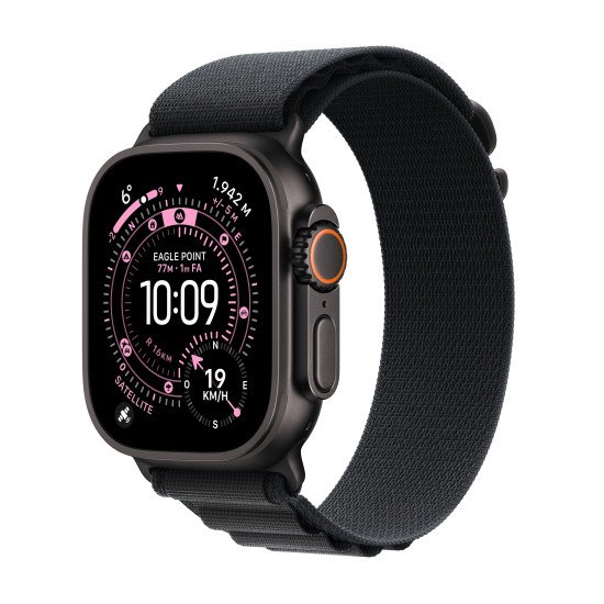 Apple Watch Ultra 3 OLED 49 mm Numérique 422 x 514 pixels Écran tactile 5G Noir Wifi GPS (satellite)