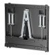 Manhattan Support mural pour téléviseurs et moniteurs de 55 à 75 pouces, hauteur réglable sans outil, VESA 200x200 à 600x600 mm, charge max. 65 kg, noir, vérifiez les quatre trous de montage au dos de l'écran